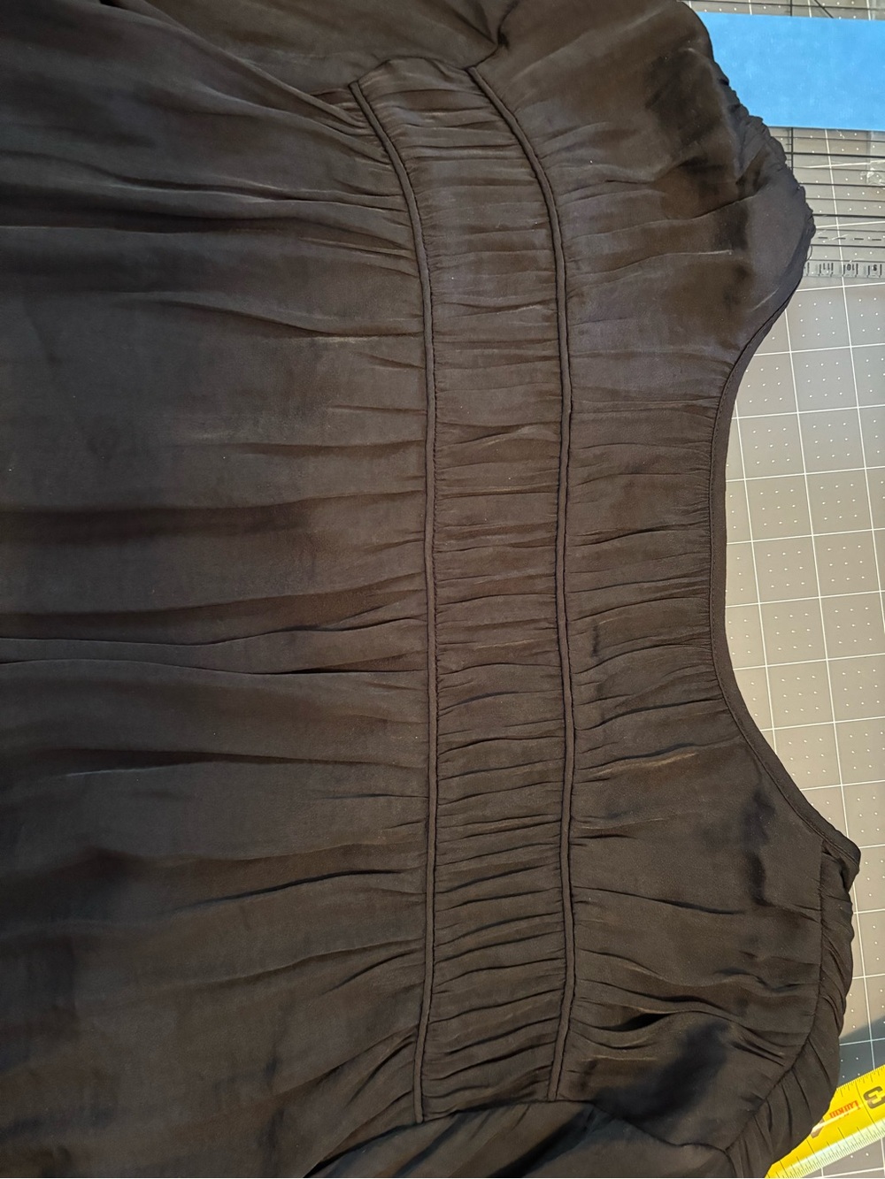 Liverpool Black V-Neck Pleated Long-Sleeve Blouse - Picture 7 of 8
